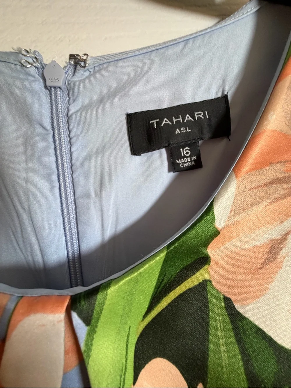 Tahari ASL Floral Belted Fit & Flare Pleated Dress Size 16 NWT - Picture 9 of 14